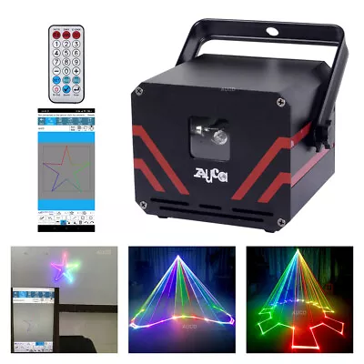 £195.99 • Buy Phone BT APP Edit 1W RGB Laser Projector Lights Dmx DJ Party Show Stage Lighting
