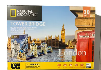 National Geographic London Tower Bridge 3D Jigsaw Puzzle Model DIY Construction • £17.99