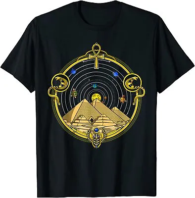 NEW LIMITED Egyptian Pyramids Ankh Symbol Eye Of Horus Sacred Geometry T-Shirt • $22.55