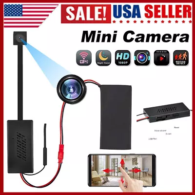 WiFi Wireless Mini Hidden Camera DIY Hidden HD IP DVR Nanny 1080P Reorder Cam US • $37.99