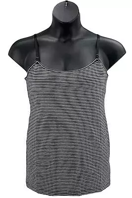 $14.99 • Buy Motherhood Maternity Clip Down Nursing Cami Gray Black Stripe