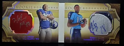 2009 Exquisite Collection Gold 50/50 Hakeem Nicks Kenny Britt Rookie Auto RC • $39.99