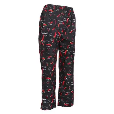 Women Men Printed Chef Pants Kitchen Work Trousers Clothes Unisex Elastic • £11.42