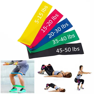 Resistance Bands Tube Workout Exercise Elastic Band Fitness Equipment Yoga US • $7.94