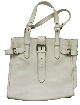 COUNTRY ROAD Cream Pebbled Leather Imogen Tote ... TLC Condition • $40