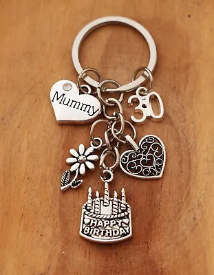  Personalised Birthday Gift Keyring Mum Daughter Sister Nan -18th 21st 30th 60th • £4.49