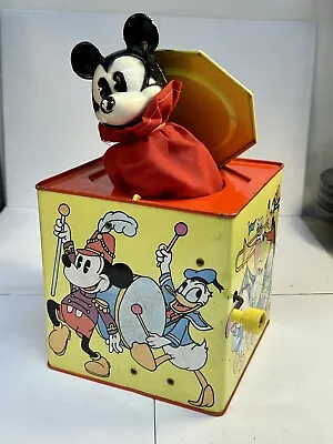 1961 MICKEY MOUSE JACK IN THE BOX CARNIVAL Walt Disney Productions Tin Litho • $20