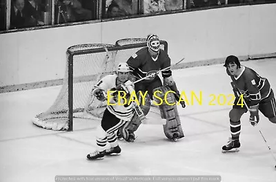 KEN DRYDEN Defends NET Vs Hawks 35MM B+W SLIDE MONTREAL CANADIENS HOF GOALIE • $19.99