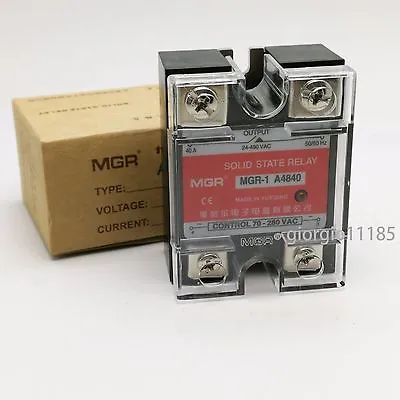 US Stock 40A Solid State Relay SSR AC-AC Input 70-280V AC Load 240-480V​AC A4840 • $14.01