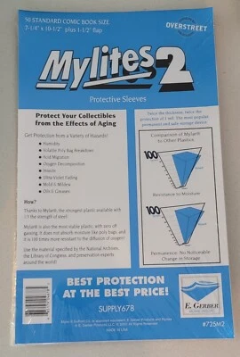 $30 • Buy E.Gerber Standard Size Mylites2 Bags (725M2) Sealed Pack Of 50