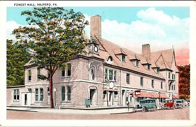 Milford PA Pennsylvania Forest Hall 1920s Autos Vintage Postcard D121 • $7.95