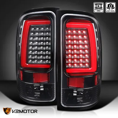 Jet Black Fits 2007-2013 GMC Sierra 1500 2500HD 3500HD LED Bar Tail Lights Lamps • $165.38