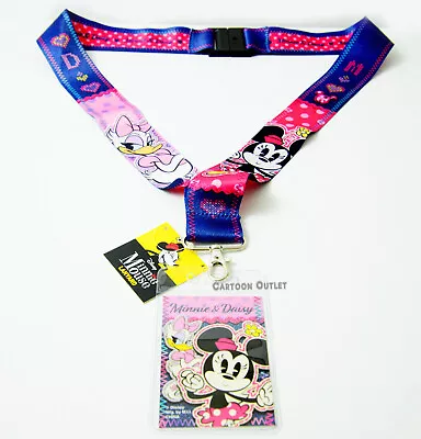 Disney Minnie Mouse Lanyard  Daisy Duck ID Holder Jumbo Wide Deluxe New Original • $8.99