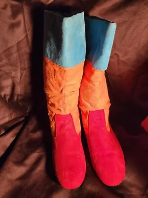 Max Collection Color Block Boots Sz 10 *READ* • $15.81