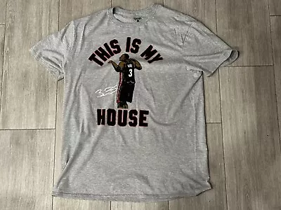 Homage Miami Heat Dwyane Wade This Is My House Grey Tee T-Shirt Sz L Large NEW • $55