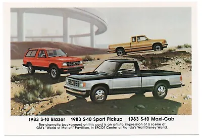 1983 Chevrolet S-10 BLAZER & 2 Pickups: NOS Dealer Promo Postcard UNUSED VG Ex • $9.98