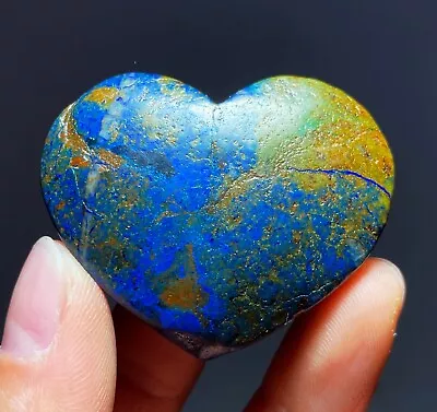 Very Rare Natural Blue Azurite Sphere Heart Reiki Stone Healing • $5.50