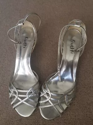 Silver Sandals UK 9 • £25