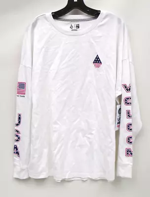 Volcom H3602200 Usst Mens Long Sleeve Tee Shirt White Medium • $14.41