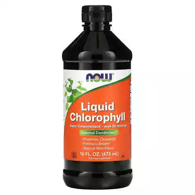 NOW Foods Liquid Chlorophyll Natural Mint  16 Fl Oz (473 Ml) • £21.74