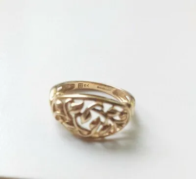 Qvc Jasmine Watson (Lord Of The Rings Designer) 9ct Gold Floral Ring Size K  • £199