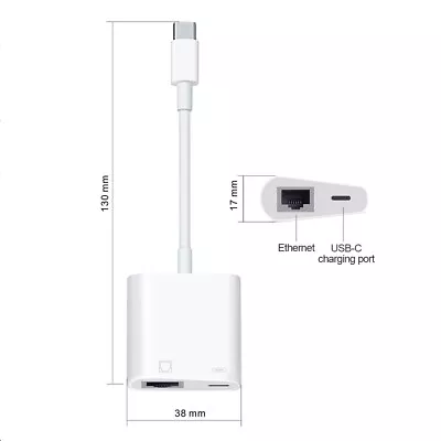 $13.99 • Buy USB C To RJ45 Ethernet LAN Wired Network 100mbs Converter For Type C Port Phone