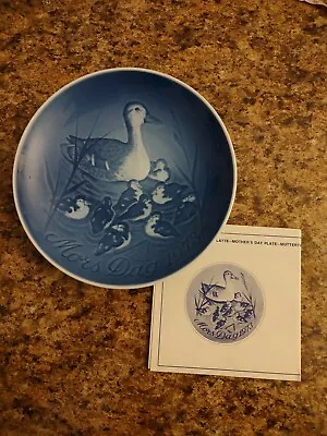 Vintage B&G Copenhagen Porcelain Denmark Plate Mother's Mors Day 1973 Duck Bird • $7.95