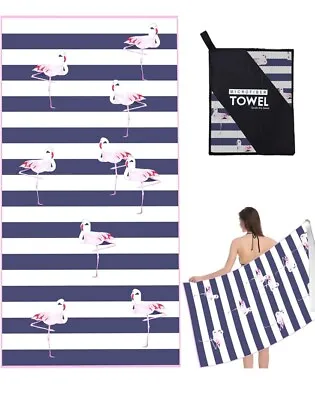  Large Beach Towels For Adults Microfiber Drying Travel Miss Girl • £14.90