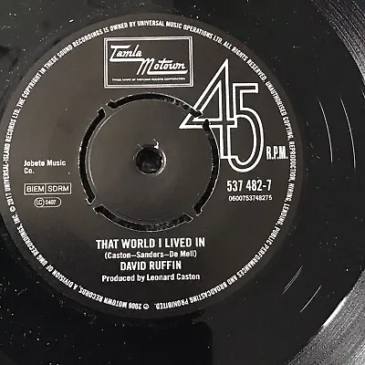 David Ruffin - That World I Lived In / Rita Wright - Since You Came Back - M- • £19.99