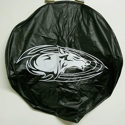 Wolf Wild Coyote Spare Tire Cover Jeep SUV Rear Mount 29  Black Vinyl New  • $18.95