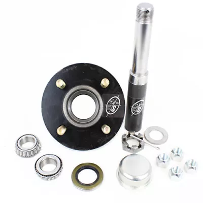 SOUTHWEST WHEEL 2000 Lbs Trailer Axle Spindle With 4-4  Bolt Circle Hub • $52.99