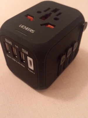 £12.99 • Buy Universal Travel Adaptor 3 USB Port  1  Type C Port Multi Plug UK/USA/EU/AU Pins