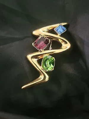 A92 Monet Vintage Multicolor Rhinestone Brooch  • $19.99