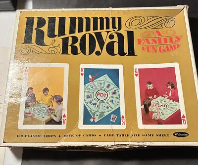 Vintage 1965 Rummy Royal Card Board Game Set By Whitman #4804 Complete  • $34.95