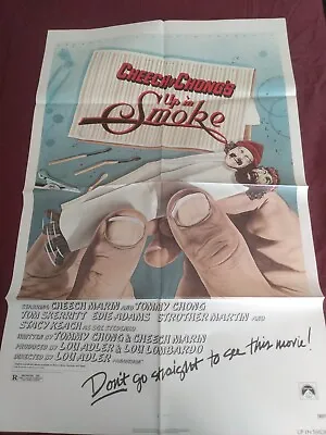 Up In Smoke Original Rare Recalled One-sheet 1978 Cheech And Chong Comedy  • £180.72