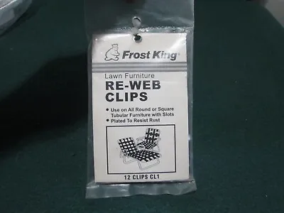 Frost King Lawn Furniture Plated Outdoor Chair Webbing Clips (12-Pack CL1) • $7