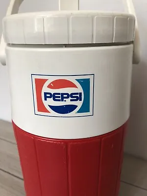 Vintage Coleman Pepsi Pizza Hut Relief Pitcher Cooler Red / White Handle - Clean • $9.99