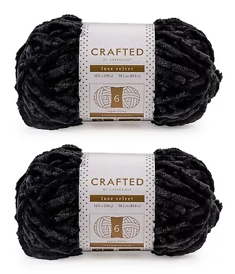 Black Luxe Velvet Super Bulky Yarn 98 Yds/skein (2Pk/ 196yds Total) • $21.99