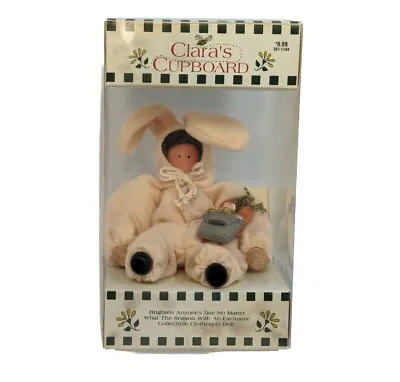 Clothespin Doll Dzierzak Clara's Cupboard BONNIE 1997 Vtg Bunny Rabbit Easter • $14.89