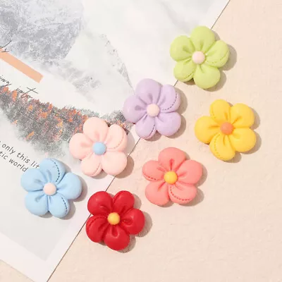  250 Pcs Simulated Five-petal Flower Buttons For Crafts Edible Glue The Flowers • £29.55