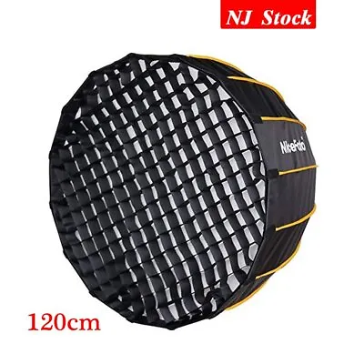 US NiceFoto 120cm Bowens Quick Set-up Grid Parabolic Softbox Fr Studio Strobe • $94.99