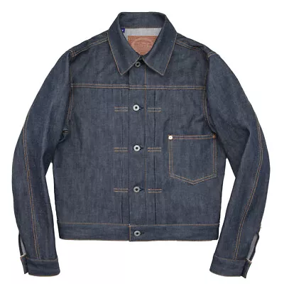  Red Tornado Type 1 506XX Jeans Jacket 14oz Raw Denim Men Rider Outerwear Short • $93.99