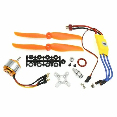 A2212-6T Brushless Motor 2200kv+30A ESC+Mount For RC Plane Helicopter US Stock • $17.91