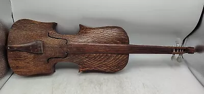 Antique - Homemade Lumberjack Folk Fiddle Violin For Repair From Wisconsin • $349.99