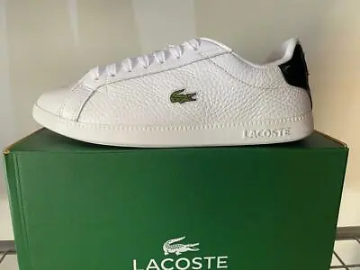 La Coste Graduate Leather White/Black UK Mens Sizes 4 - 10.5 • £49.99
