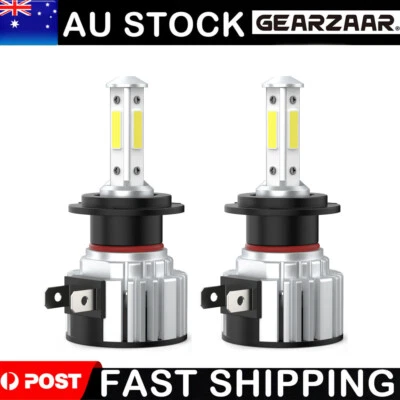 2x H7 LED Headlight Kit 110W 30000LM Globes Car Bulbs High Low Beam 6000K White • $10.69