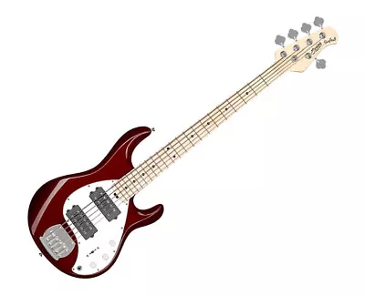 Sterling By Music Man StingRay5 HH 5Str Bass Guitar - Candy Apple Red - B-Stock • $379.99