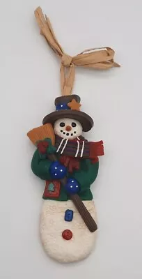 Cynthia Madrid Vintage Snowman Folk Art Ornament Wall Hang Midwest Cannon Falls • $17.99