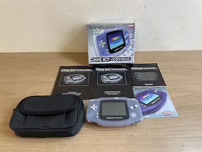 Nintendo GameBoy Advance Gba BOXED Glacier Great Condition With Carry Case Ect • £84.50