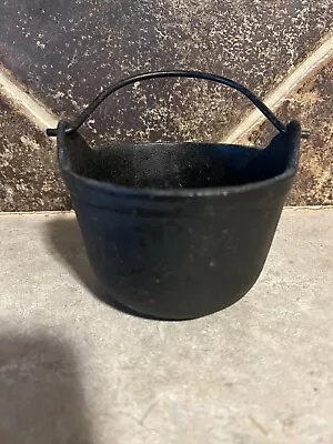 Vintage Miniature Cast Iron Hanging Cooking Pot • $20